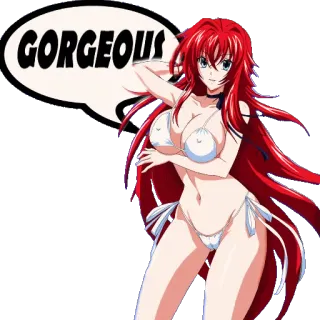 😽 GORGEOUS anime, woman, swimsuit, gorgeous, sexy telegram sticker