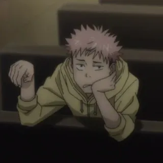 🍸 Yuji Itadori Jujutsu Kaisen อนิเมะ, มหาเวทย์ผนึกมาร, ยูจิ อิตาโดริ, ตัวละคร, การ์ตูน whatsapp sticker