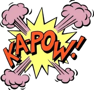 💥 KAPOW! kapow, explosion, comic book, sound effect, cartoon telegram sticker