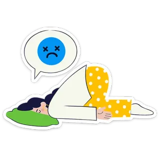 😵 cansado, agotado, triste, durmiendo, infeliz, agotado telegram sticker