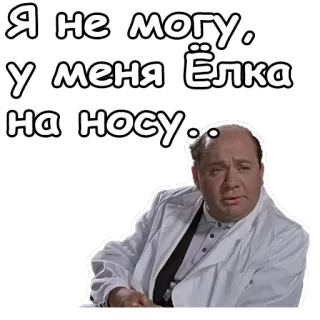 🌲 Я не могу, у меня Ёлка на носу. Russian, sticker, text, expression, quote telegram sticker