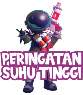 🎊 PERINGATAN SUHU TINGGI astronaut, warning, high temperature, fire telegram sticker