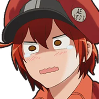 🩸 AE
3803 Anime, Cells at Work, rote Blutkörperchen, Charakter, weinend, traurig whatsapp sticker