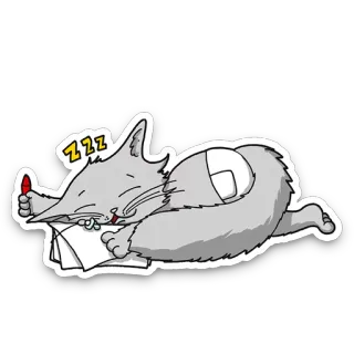 😴 ZZZ Katze, schlafend, müde, Cartoon telegram sticker