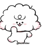 💃 chien, mignon, animal, autocollant, dessin animé, duveteux whatsapp sticker