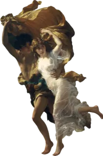 🌬 pittura, opera d'arte, classico, persone, amore, abbraccio whatsapp sticker
