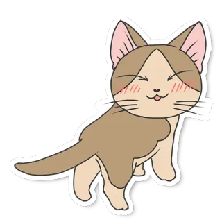 😊 แมว, สัตว์, สัตว์เลี้ยง, น่ารัก, การ์ตูน, สติกเกอร์ telegram sticker