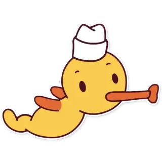😗 утка, мультик, животное, смешной, милый telegram sticker