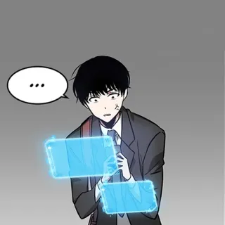 📱 ... anime, personage, dialoog, spraakbubbel, bezorgd telegram sticker