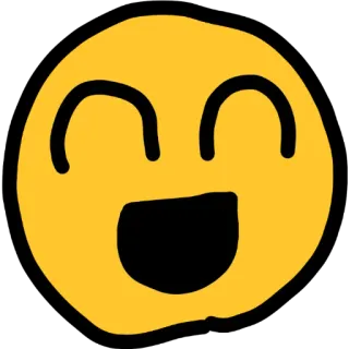 😃 Emoji, Smiley, Giallo, Felice, Faccia telegram sticker