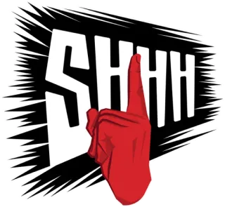 🤫 SHHH silence, calme, chut, doigt, geste telegram sticker