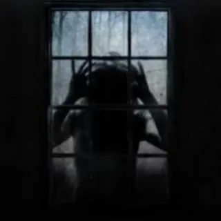 🖤 scary, horror, window, creepy, dark, figure telegram sticker
