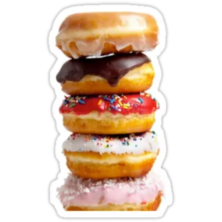 🍩 donuts, dessert, food, stack, sweet telegram sticker