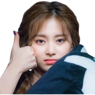 👍 mulher, polegar para cima, retrato, fofo, menina, bonita telegram sticker
