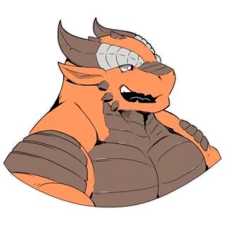 😁 dragon, furry, anthropomorphe, monstre, fantaisie telegram sticker