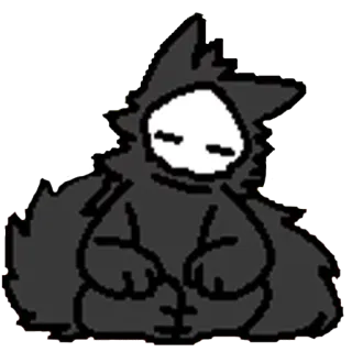 🖤 fofo, peludo, monstro, animal, personagem, gosma telegram sticker