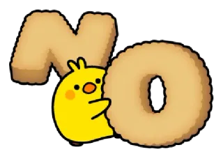👎 NO dessin animé, oiseau, interdiction, avertissement, rejet, refus, mignon, panneau whatsapp sticker