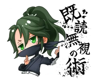 🤐 Ninja, Anime, Chibi, Azione, Personaggio, Combattimento, Manga telegram sticker