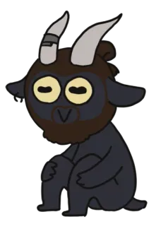 👀 Ziege, Tier, Cartoon, süß, Illustration, Figur telegram sticker
