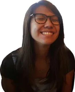 🤓 mujer, sonriendo, retrato, feliz, gafas, persona telegram sticker