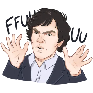 🖕 Sherlock Holmes 셜록 홈즈, 만화, 탐정, 혼란스러움, 질문, 믿기지 않음 telegram sticker