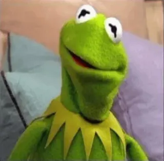 🤨 Kermit カーミット, マペット, カエル, 人形, ジム・ヘンソン telegram sticker
