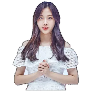 🙏 donna, ritratto, persona, celebrità, coreano, asiatico telegram sticker