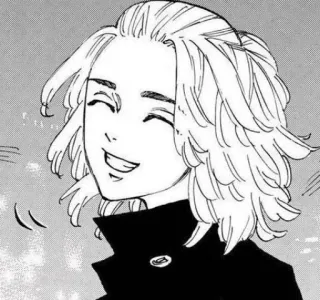 😁 Anime, Manga, Porträt, lächelnd, Charakter whatsapp sticker