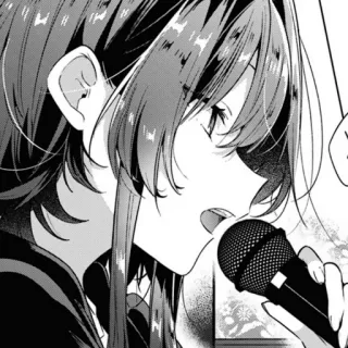 🎤 anime, microphone, singing, manga, idol, music whatsapp sticker