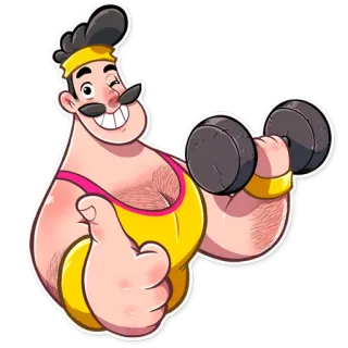 Aerobic Bob whatsapp stickers