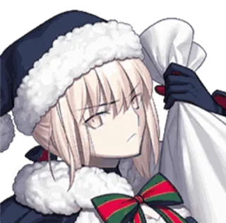 👑 Santa Alter อนิเมะ, ซานต้า, คริสต์มาส, ผู้หญิง, การ์ตูน telegram sticker