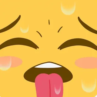 😝 Emoji, Suando, Rosto, Expressão, Desenho animado telegram sticker