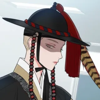 ♥️ coreano, tradicional, roupa, chapéu telegram sticker