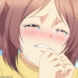🌡 动漫, 哭, 伤心, 女孩, 眼泪, 难过 telegram sticker
