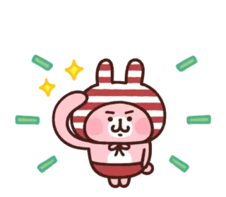 🐰 Hoạt hình, Thỏ, Nhân vật, Dễ thương, Nhãn dán telegram sticker