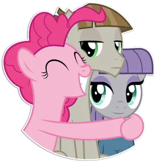 🤗 Pinkie Pie My Little Pony amizade, desenho animado, pônei, fofo, adorável, animação whatsapp sticker
