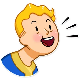 😃 Vault Boy Fallout vault boy, fallout, video game, cartoon, smiling telegram sticker