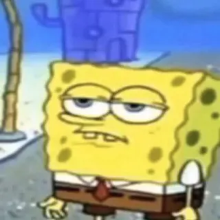 😒 Spongebob Спанч Боб, скучно, мультфильм, Квадратные Штаны telegram sticker