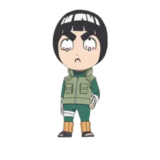 😕 Rock Lee Naruto Anime, Manga, Ninja, Rock Lee, Naruto, Dibujos animados, Divertido telegram sticker