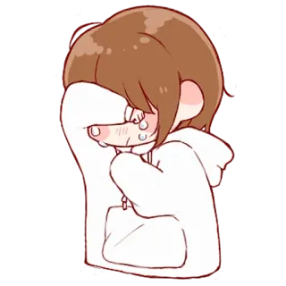 💞 crying, sad, cartoon, anime, emotional telegram sticker