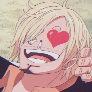 😍 Sanji One Piece Anime, One Piece, Sanji, Corazón, Amor, Dibujos animados telegram sticker