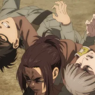 😠 Attack on Titan l'attaque des titans, anime, violence, bataille, militaire, soldats, gore whatsapp sticker
