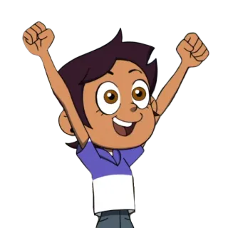 😃 Luz Noceda The Owl House dibujos animados, celebración, feliz, emoción, Disney telegram sticker