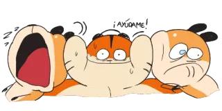 😐 Mèo hoạt hình, Cảm xúc, Biểu cảm thái quá, Mèo cam, Hài hước, Truyện tranh, Nhãn dán telegram sticker