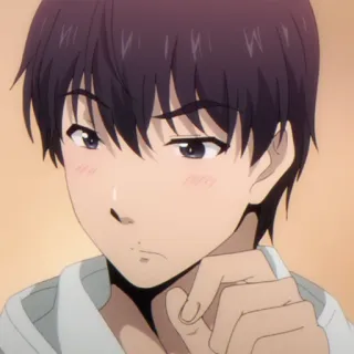 🐍 Anime, Junge, Erröten, Süß, Traurig, Denken telegram sticker