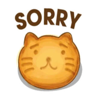 😞 SORRY gatto, scusa, carino, scuse, gattino, cartoni animati whatsapp sticker
