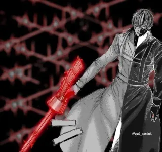 🌟 @god_control anime, character, sword, fantasy, red, art telegram sticker