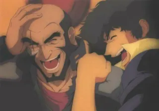 😂 Spike Spiegel Cowboy Bebop Anime, Cowboy Bebop, Spike Spiegel, Cartoon, Fröhlich, Freundschaft telegram sticker