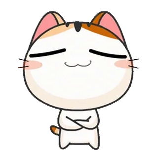 👍 kot, słodki, kreskówka, zwierzę, kotek, naklejka whatsapp sticker