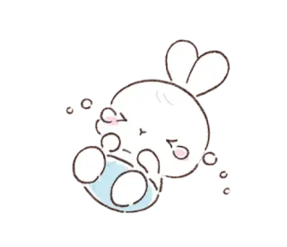 🐰 Hase, süß, Tier, Aufkleber, Cartoon telegram sticker